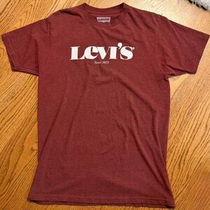Levi's Men's Burgundy Short Sleeve Tee